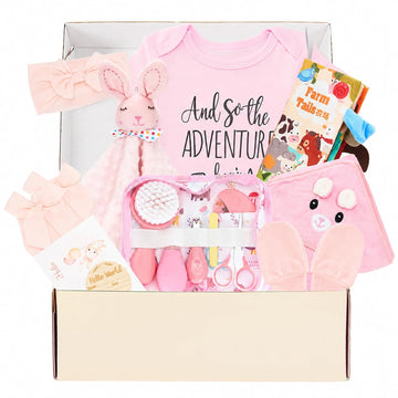 13Pcs Baby Shower Gift, Baby Girl Gift Basket