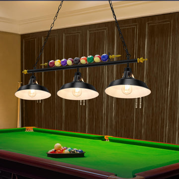 Adjustable Pool Table Lights, 3 Lights for 7'-8' Billiard Table