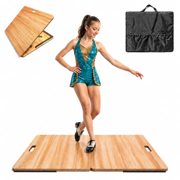 Portable Tap Dance Floor, Foldable Tap Board with Carrying Bag for Tap Dance Practice at Home, Professional Outdoor