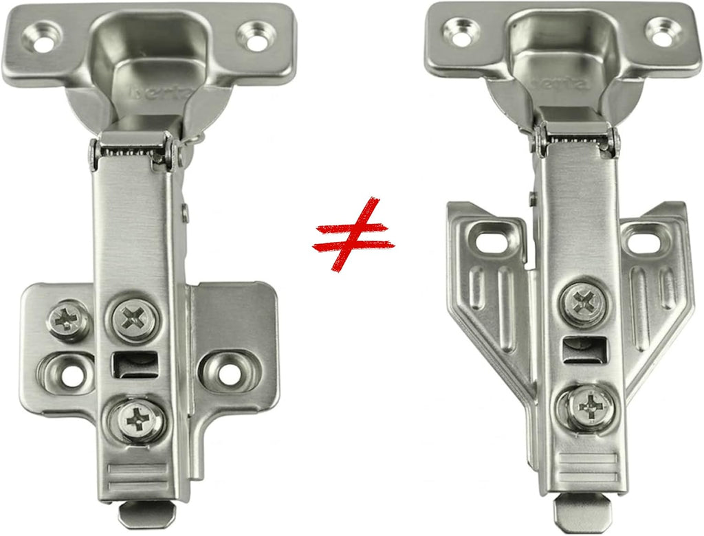 2-Pack, Full Overlay Cabinet Door Hinges,105 Degree Adjustable Concealed Kitchen Cabinet Hinges Soft Close for Face