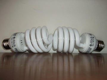 100 WATT CFL Grow Light Bulbs - 2700 K Spectrum! USES 23 WATTS! Set of 2