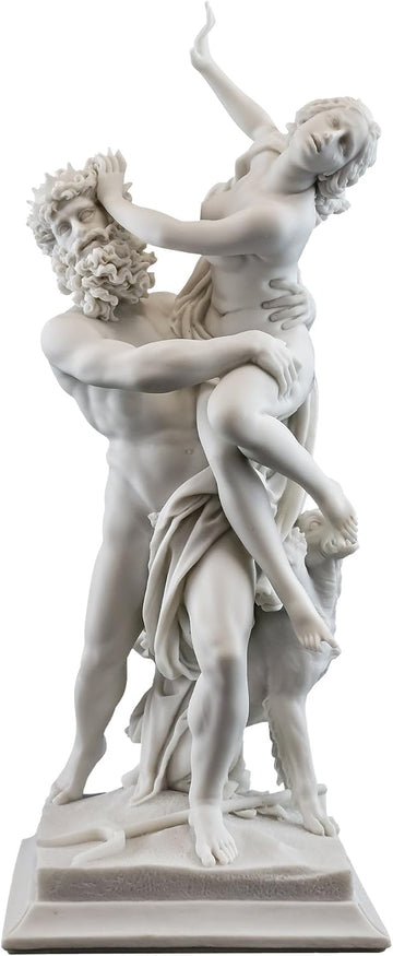 14-Inch Greek God Pluto and Proserpina Statue by Gian Lorenzo Bernini (1598-1680). Premium Cold Cast Marble.