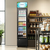 BODEGACOOLER Commercial Drink Fridge with Glass Door, Tall Beverage Cooler for B