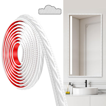 PVC Moldings Trim, 300cm×2cm, Peel and Stick Self-Adhesive, Coving for Ceilings, Wall Moldings for Wall Edge, Mirror