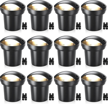 5W Low Voltage Landscape Lighting Anti-Glare Outdoor In-Ground Lights 3000K Well Lights Low Voltage with Wire
