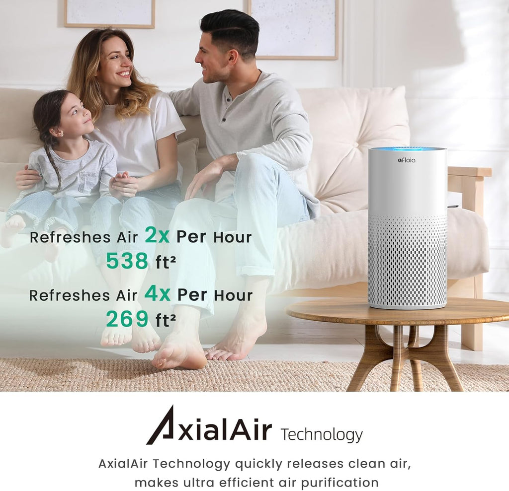Air Purifiers for Home Bedroom Large Room Up to 1076 Ft², Smart WiFi Works with Alexa, 3-Stage Filte