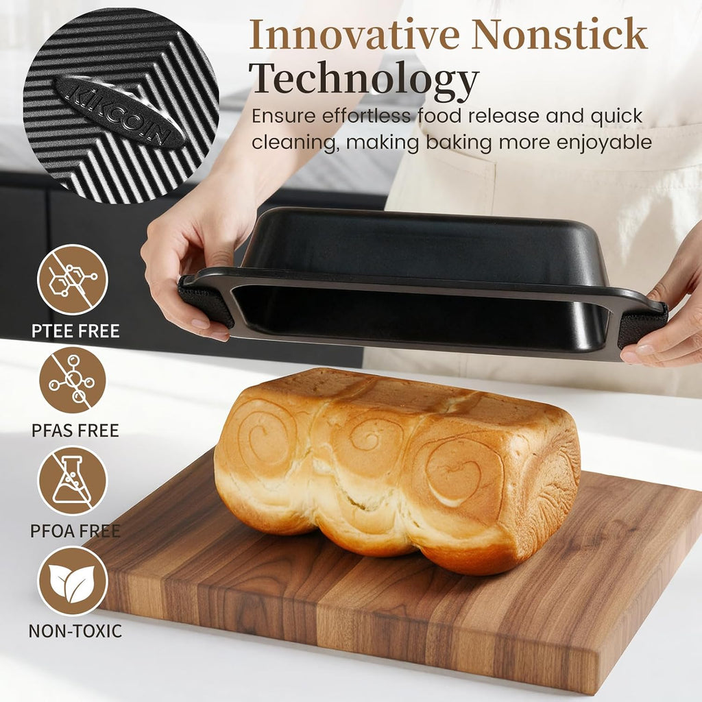 25 PCS Stackable Pans Set, Non-stick Bakeware Sets with Silicone Handles, 450°F Oven Safe Cookie Sheets for , Easy