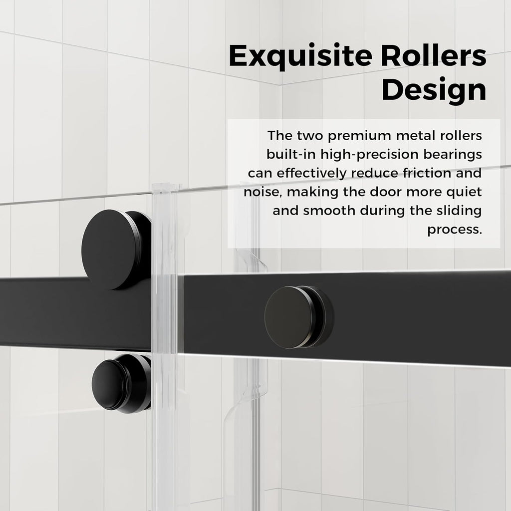 56-60.in W x 75.in H Frameless Shower Door