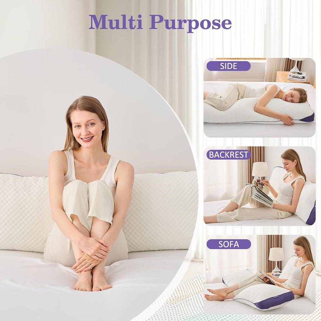 Cooling Adjustable Shredded Memory Foam Body Pillow, 20x52, 1 Pack | Adjustable fill and a cooling washable cover