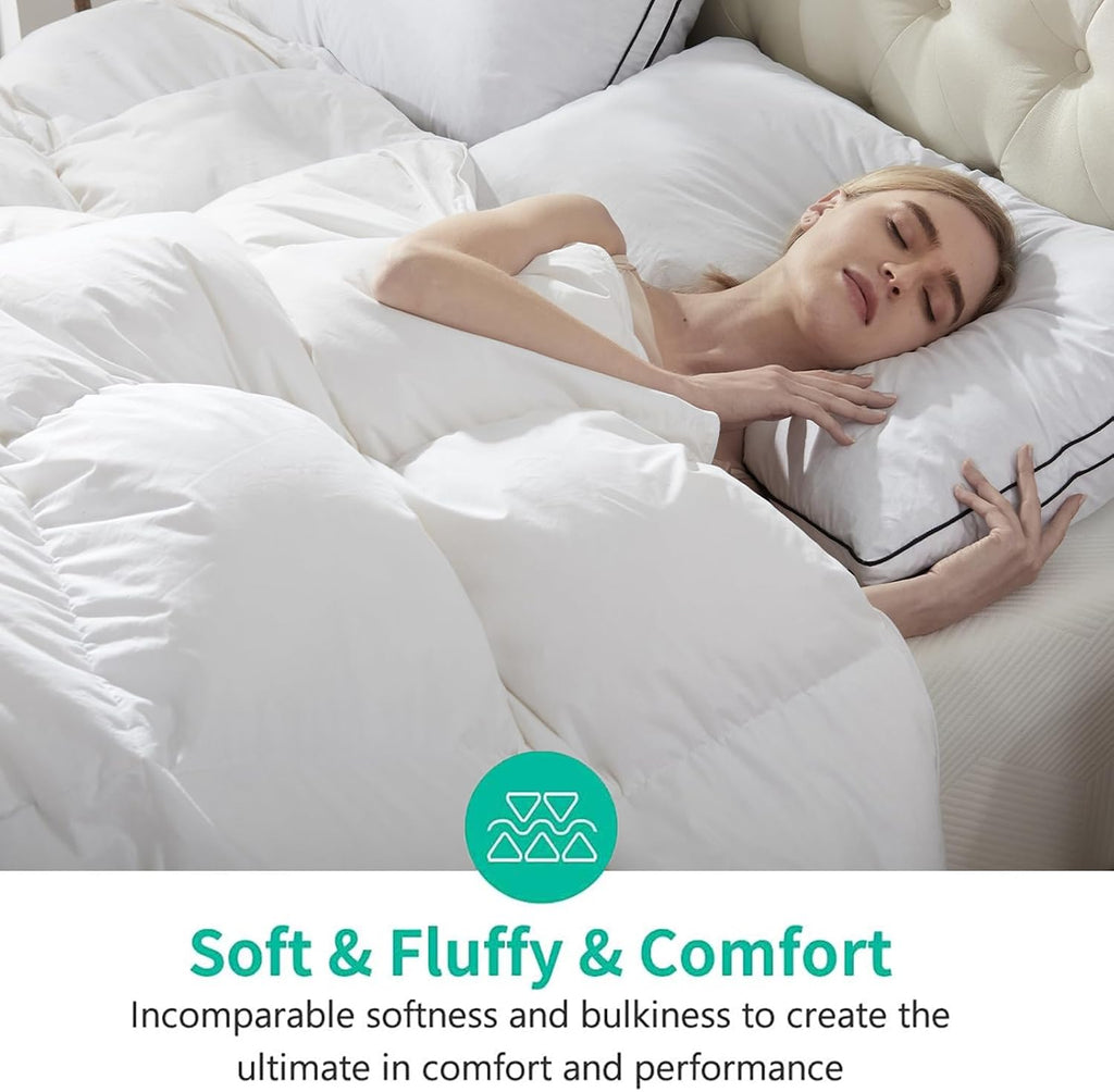 Heavy Weight Duvet Insert King,Winter Down Feather Fibers Comforter