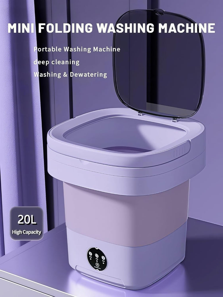 Portable Washing Machine, Mini Washer,20L Upgraded Large Capacity Foldable Washer.Deep Cleaning of Underwear, Baby