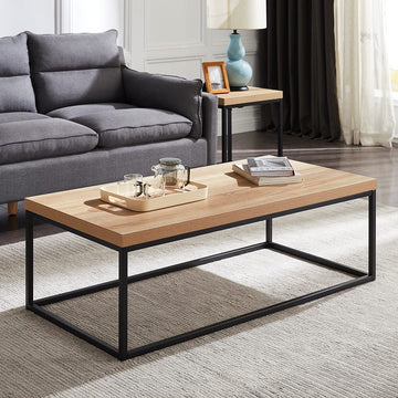 Natural Oak Coffee Table/Center Table, 47-Inch