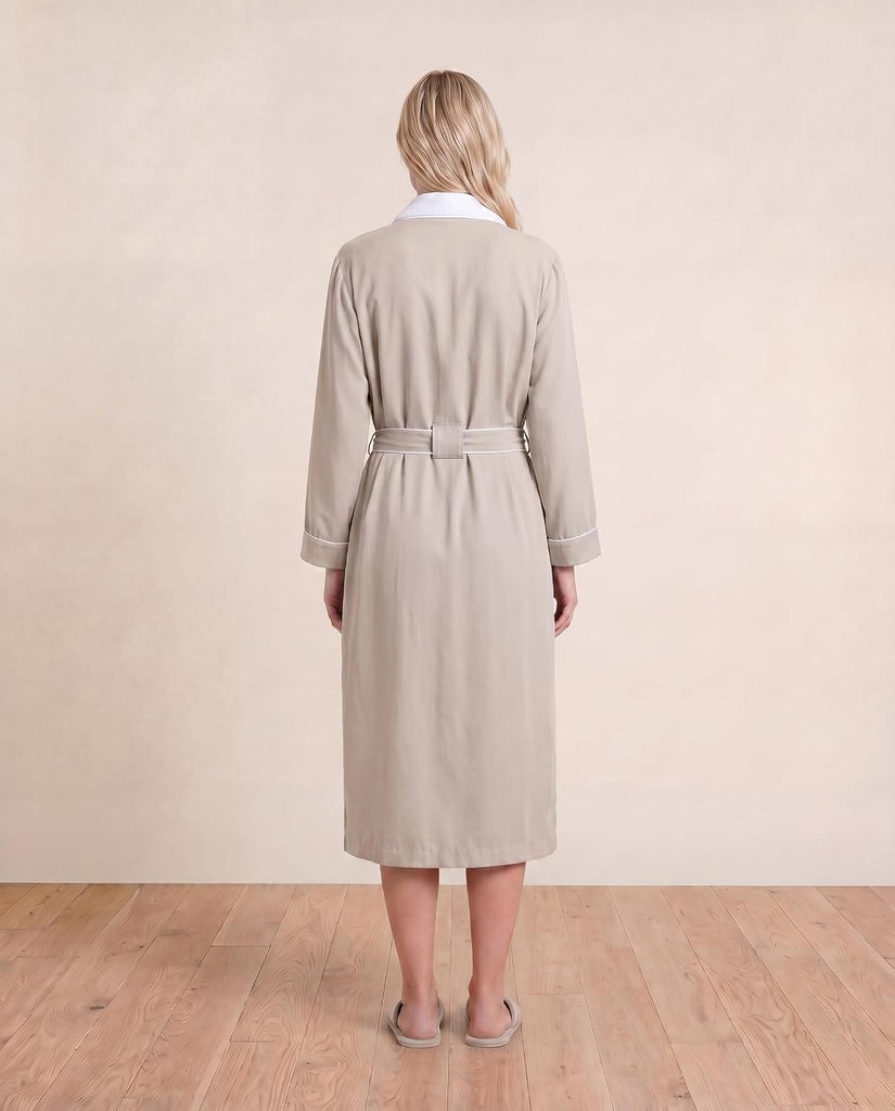 Luxury Spa Robe - Microfiber with Cotton Terry Lining