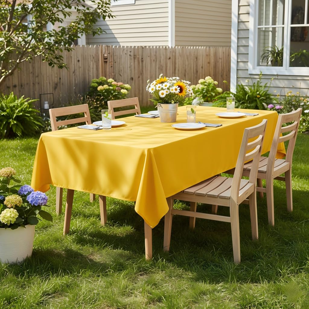 Rectangle Tablecloth, 60 x 102 Inch, Yellow