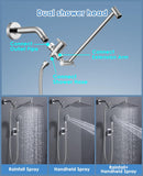 High Pressure Rainfall Shower Head with Handheld Spray Combo