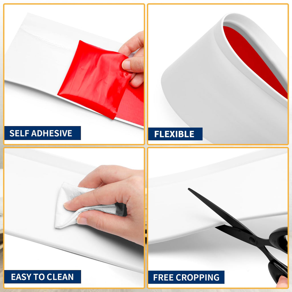 Vinyl Baseboard Molding Trim 4 Inch Peel and Stick Cove Base