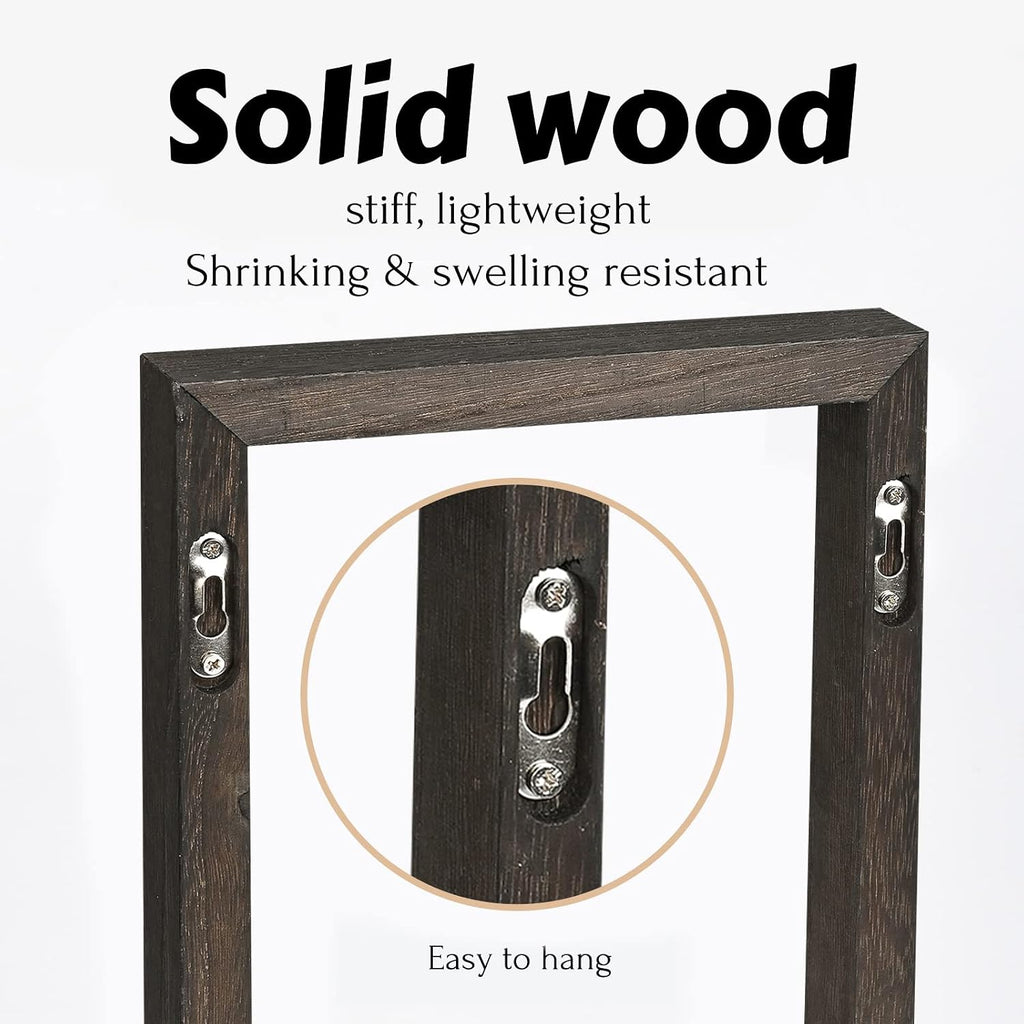 Floating Shelves for Wall Set of 4 Decorative Hanging Shelf | Square Wood Floating Shelf for Plant, Square Shelves