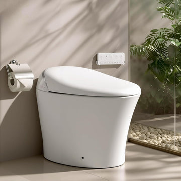 Silver Strip Artistic Smart Toilet,Powerful Flush,Auto Open/Close,Comfort Height,Instant Warm
