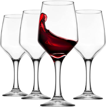 Wine Glasses, Italian Made Red Wine Glasses, Wine Glass, Stemmed Drinking Glasses, Glass Cups - Made in Italy, 15oz