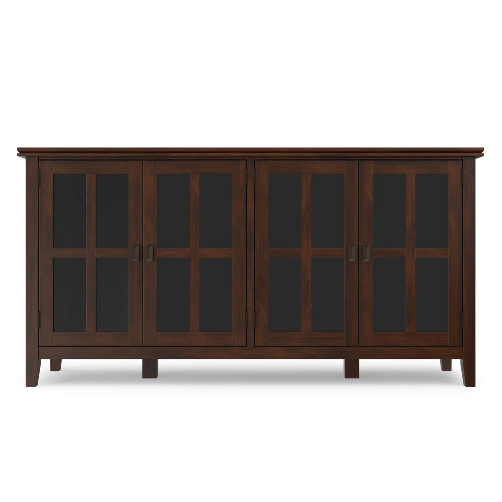 Artisan 66" Wide Solid Wood Sideboard in Russet Brown