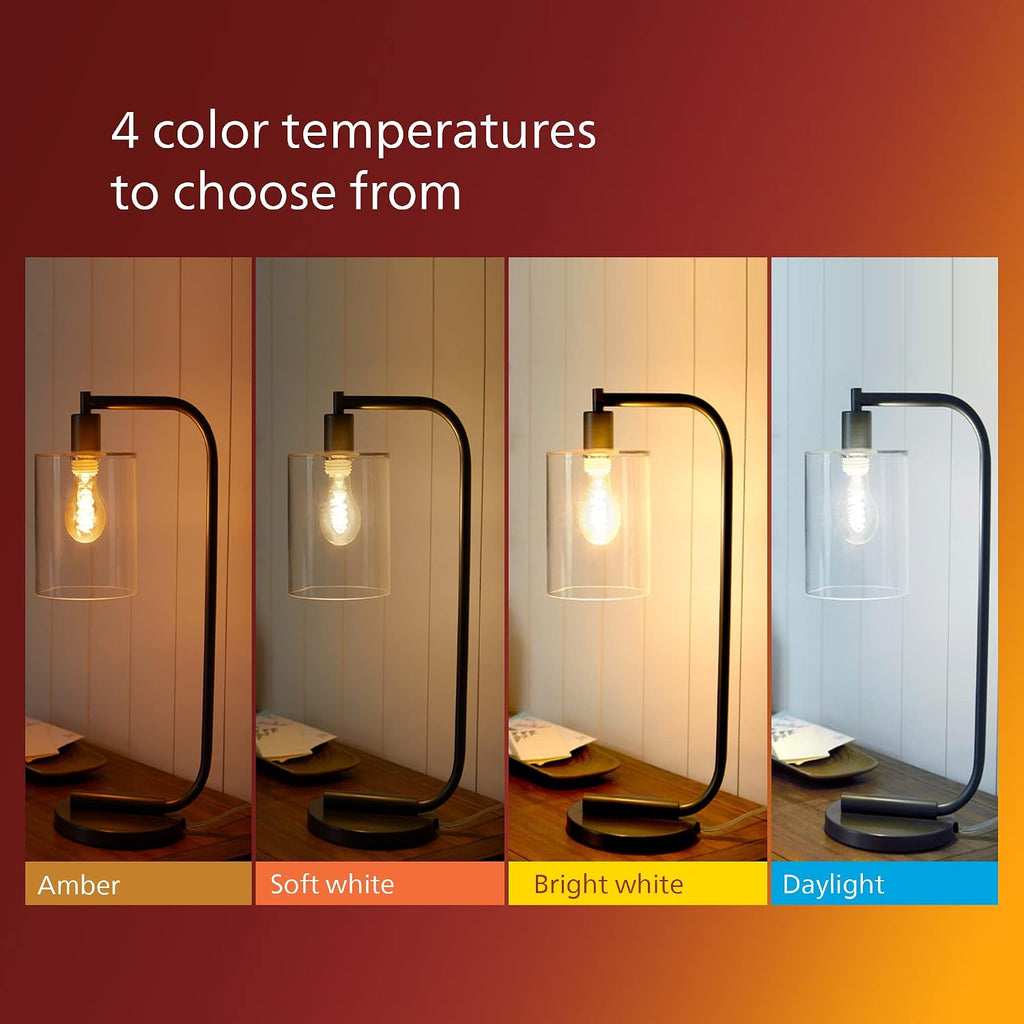 40W S19 2-Pack Vintage Edison Soft White (2700K) 400 Lumen (4.4W = 40W) Dimmable Clear Flicker-Free Light Bulbs
