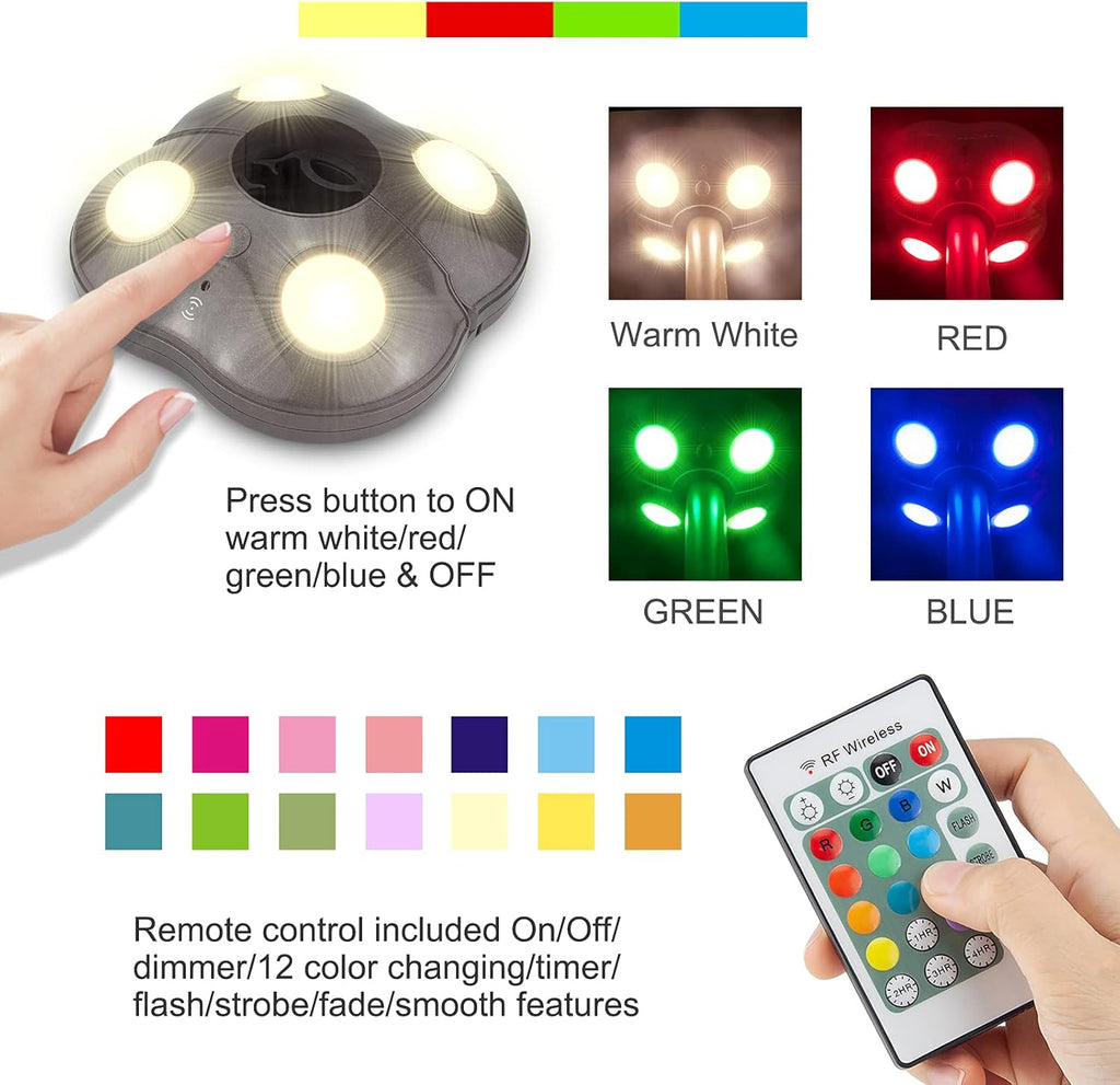 Patio Umbrella Light Outdoor Wireless Battery Operated LED Table Umbrella Lights with Remote