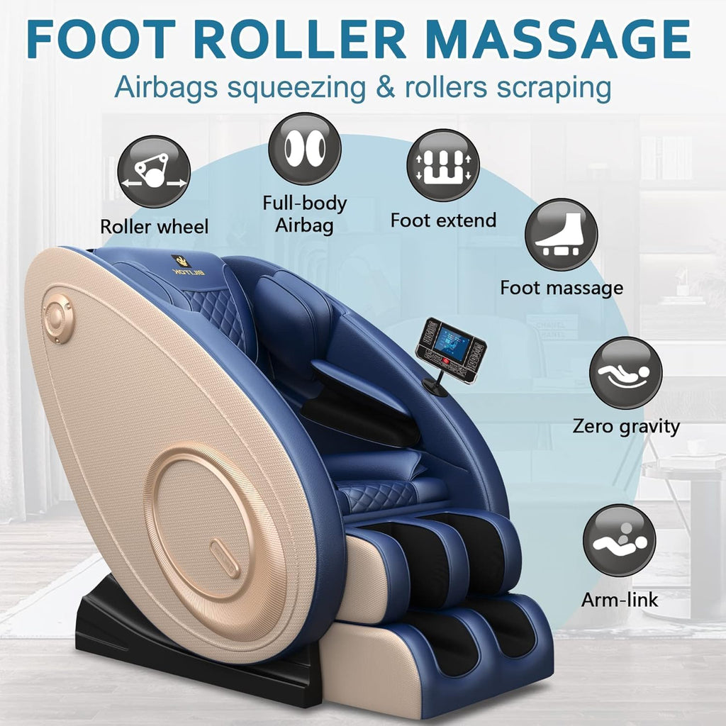 Full Body Zero Gravity Massage Chair with Heat Therapy, 5 Auto Modes, and Remote Control, Ultimate Relaxation for
