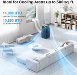 Dual Hose Portable Air Conditioner, [2026 Upgraded] Full DC Inverter Compressor, Energy-Saving 13.6 CEER