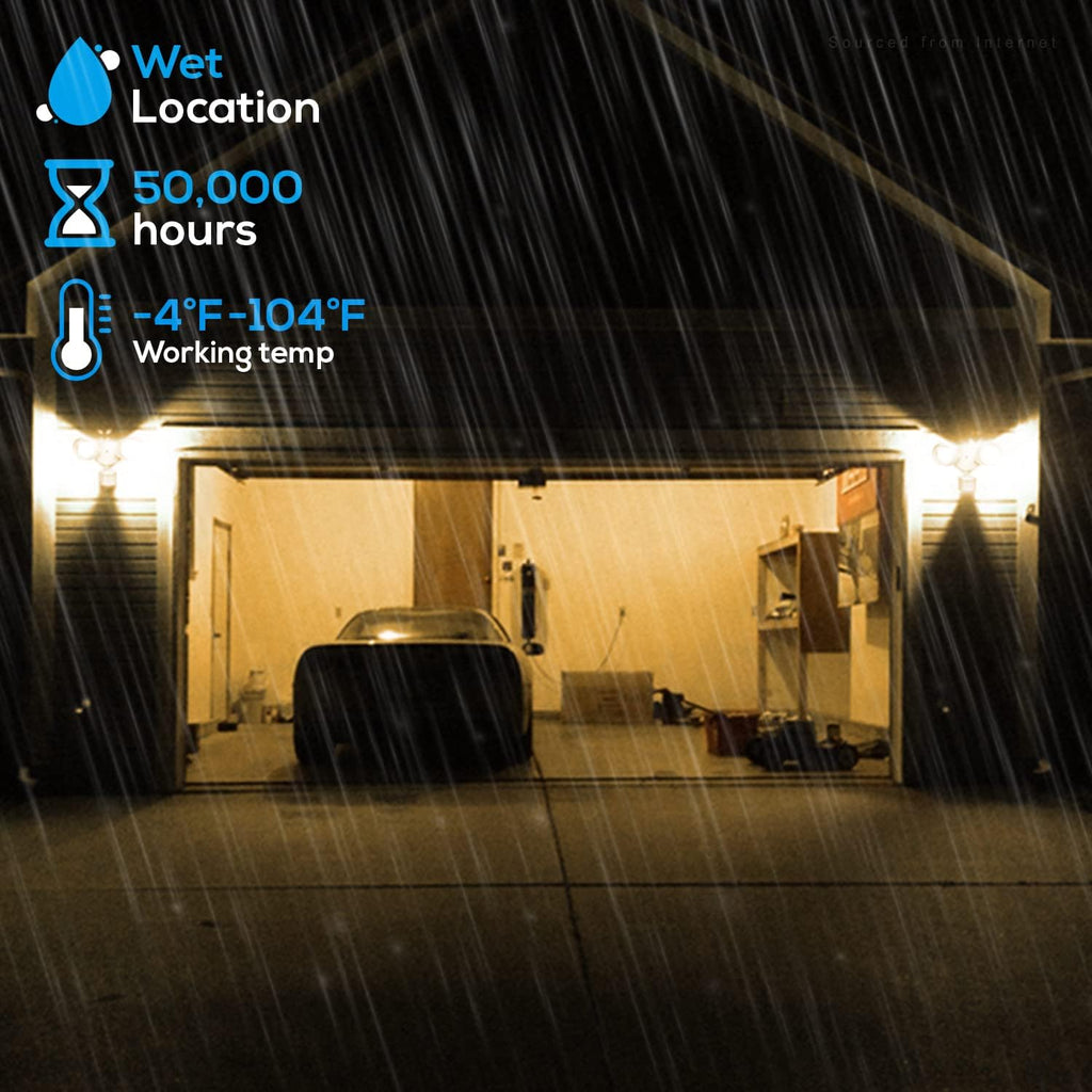 LED Security Light Outdoor Motion Sensor Dusk to Dawn 3000K Bronze | Motion Flood Light for Outside, Dusk to Dawn, UL