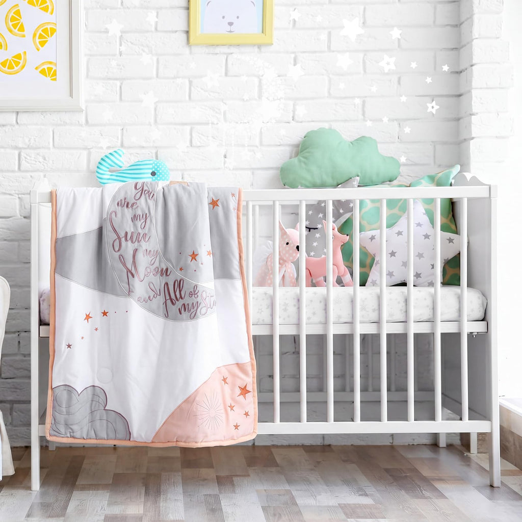 5 Pcs Moon Crib Bedding Set for Baby