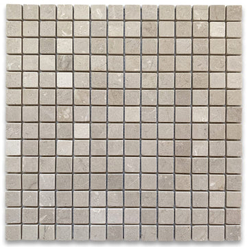 Crema Marfil Marble 3/4x3/4 Square Mosaic Tile Tumbled Kitchen Bath Wall Floor Backsplash Shower (1 Sheet)