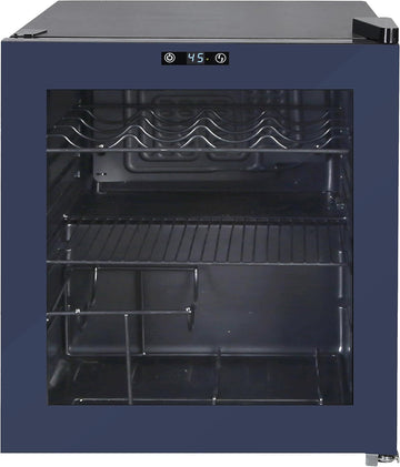 Beverage Cooler Refrigerator 15 Wine Bottle/60 Can Capacity, Glass Door, 17-Inch