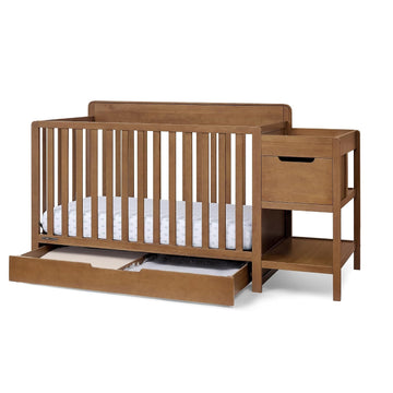 Maya 5-in-1 Convertible Crib and Changer with Storage, Converts to Toddler Bed, Daybed, Sofa & Full Bed, Greenguard