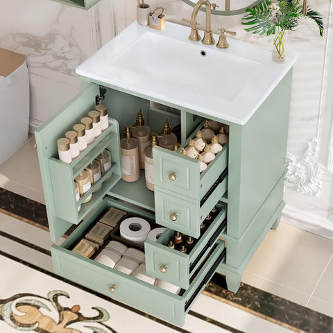 Harper & Bright Designs 24" Bathroom Vanity with Sink