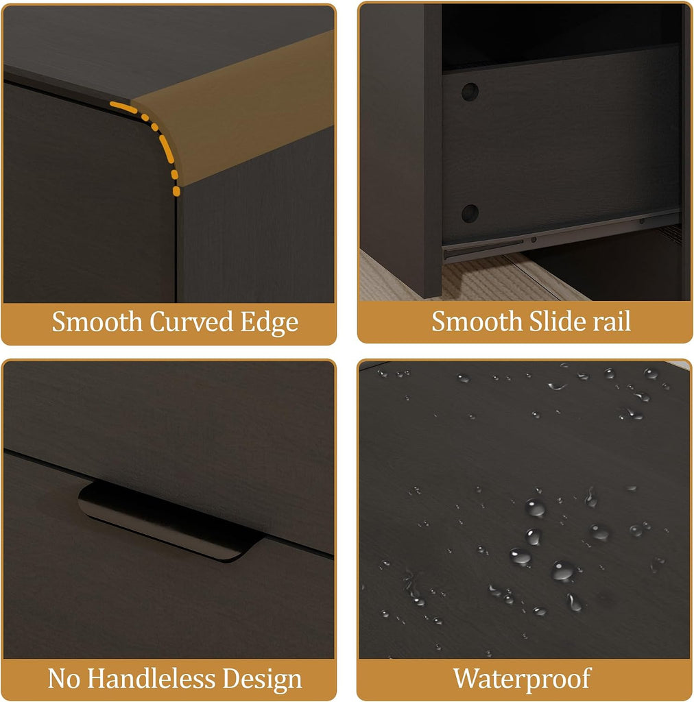 6-Drawer Dresser , 55" Wide Wooden Chest of Drawers Modern Dressers & Chests of Drawers