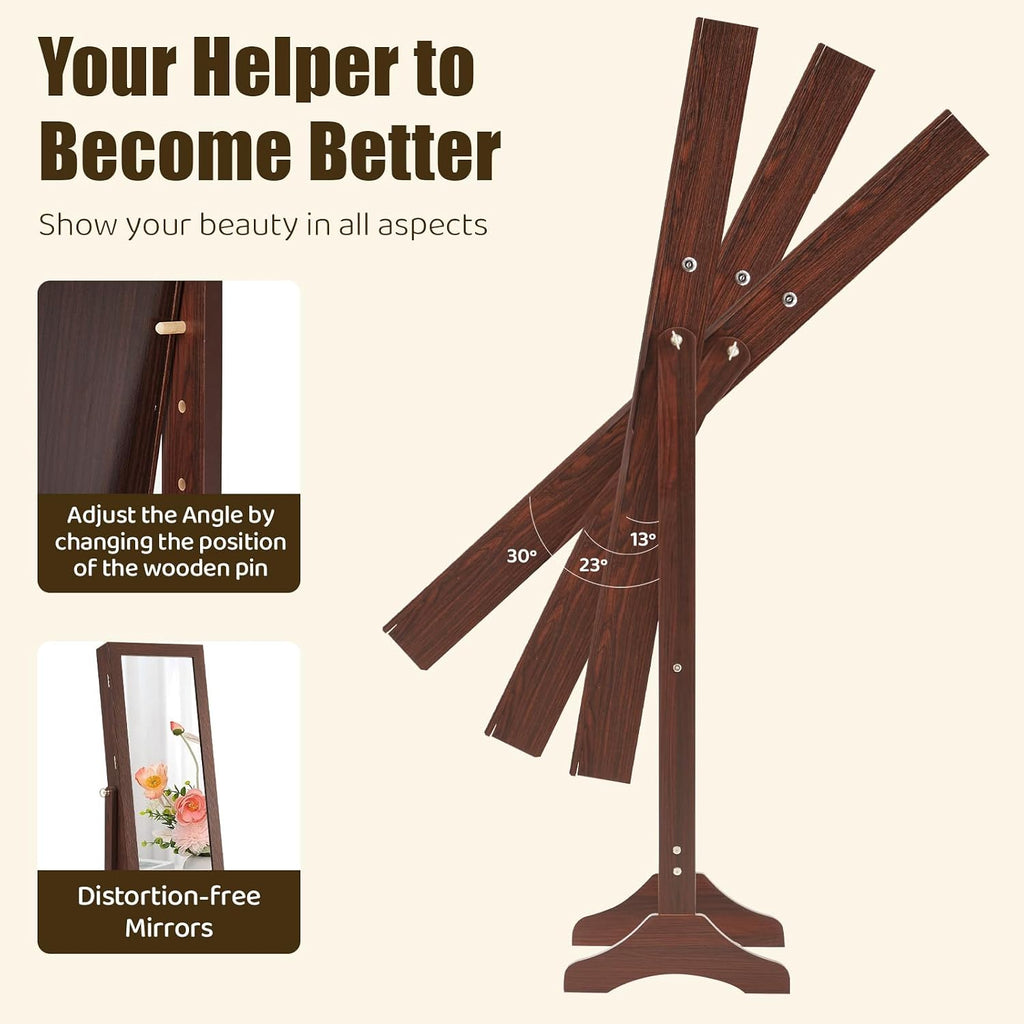 Jewelry Armoire Cabinet, Jewelry Organizer, Freestanding