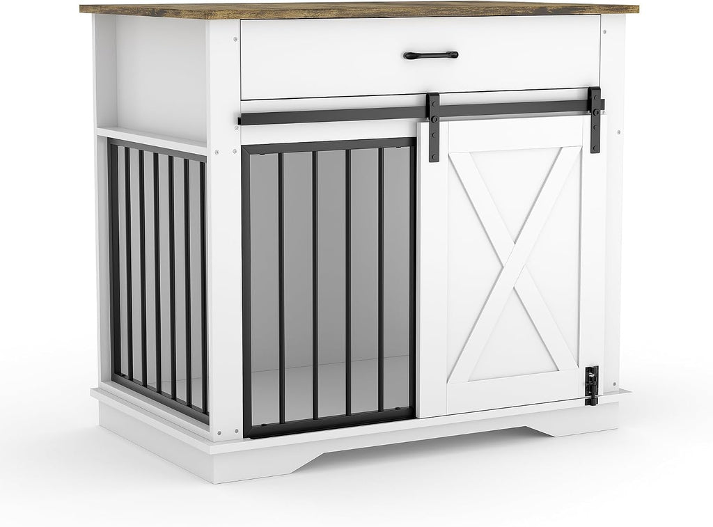 Dog Crate Furniture with Storage Table