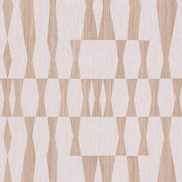 Beige Textured Faux Grasscloth Geo Removable Peel and Stick Wallpaper, 20.5 in X 16.5 ft, Made in The USA, Jute