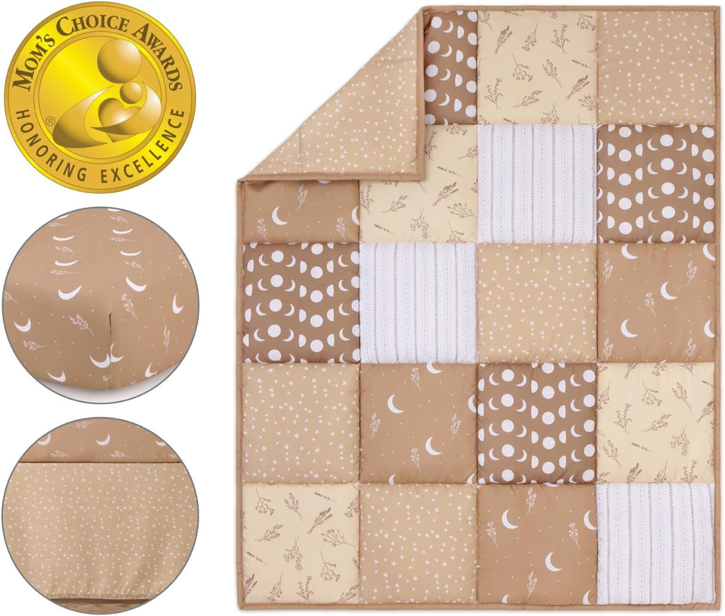 3 Piece Baby Crib Bedding Set for Boys & Girls - Newborn, Infant & Toddler Nursery Bed Set Decor with Fitted Crib