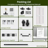Bifold Barn Door 32'' x 84'',Bi-Fold Sliding Closet Doors with Hardware Kit Included,36'' Track Kit 
