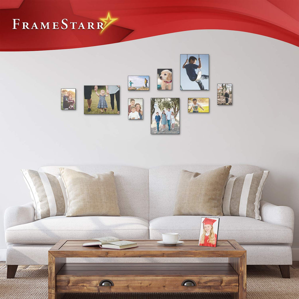 8x10 Picture Frames - Black, 3 Pack - Modern Style, Harmony Collection