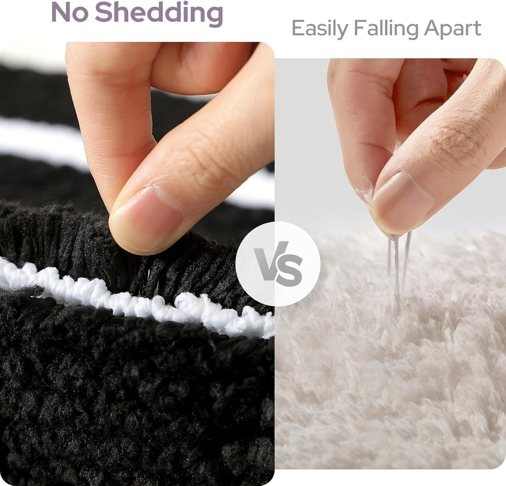 Bathroom Rugs Sets 2 Piece, Super Soft and Absorbent Microfiber Tufted Bath Mats, Non-Slip and Machine Washable Bath