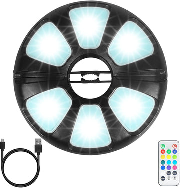 Color Umbrella Light with Remote, Outdoor/Patio Umbrella Light, Rechargeable/AA Battery, Umbrella Pole Light, 300Lumen