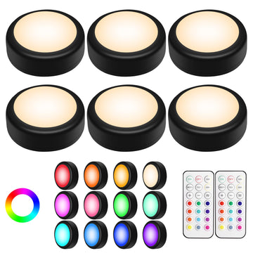 Puck Lights with Remote Control, LED Under Cabinet Lights Wireless, LED Lights Battery Operated, Tap Lights Battery