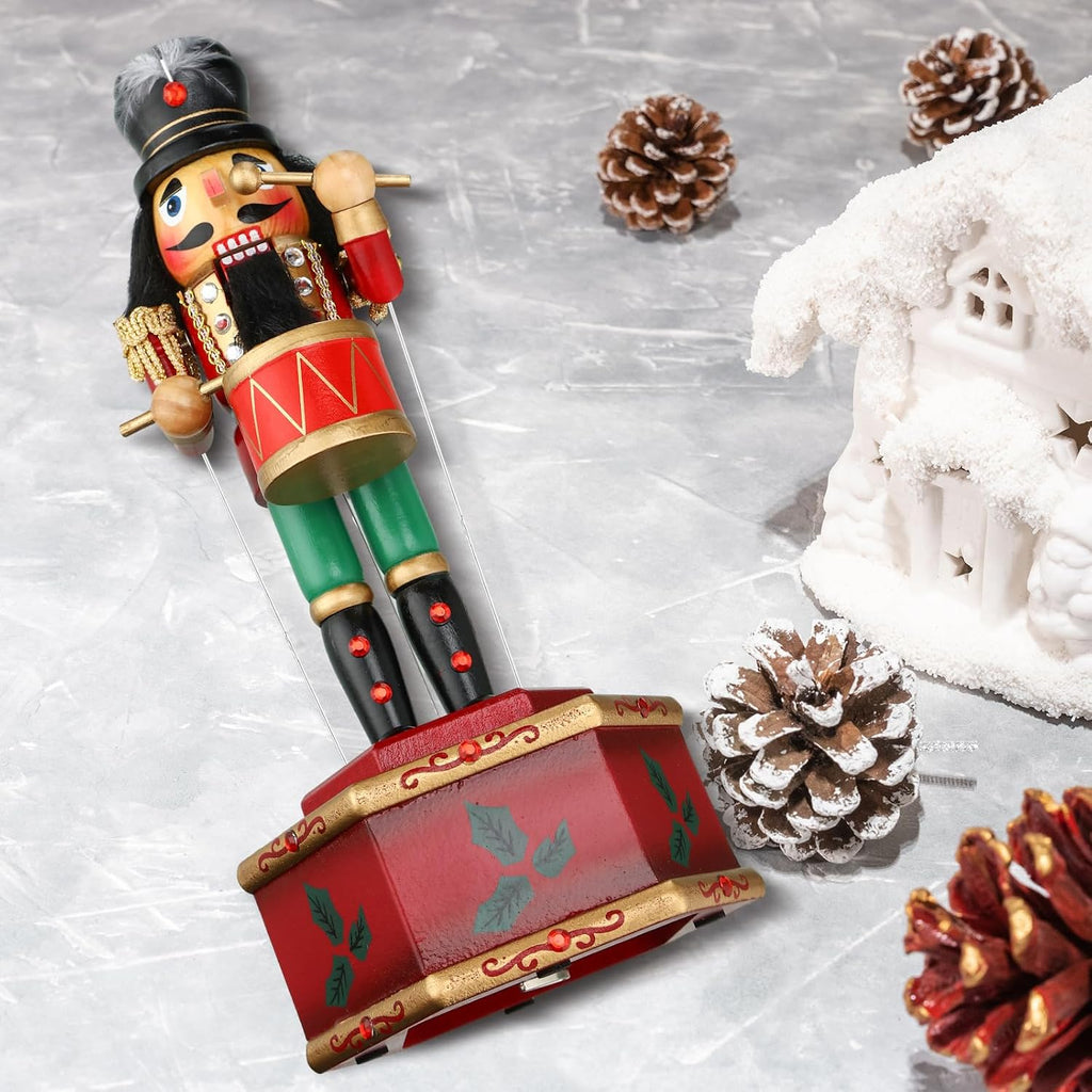Nutcracker Music Box Wooden Nutcracker Soldier Toy, Cool Style