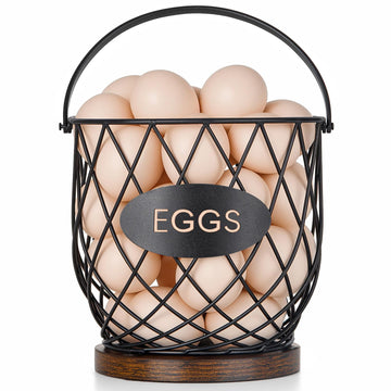 Chicken Egg Basket for Gathering Fresh Eggs, Wire Egg Collecting Basket