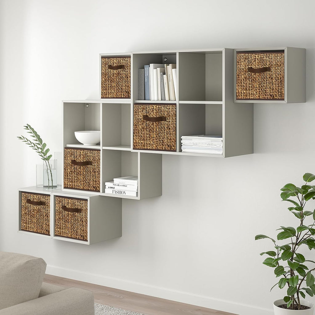 12x12 Cube Storage Bins - Fabric Cubby Bins with Dual Handles, Collapsible Storage Organizer for Shelf, Closet