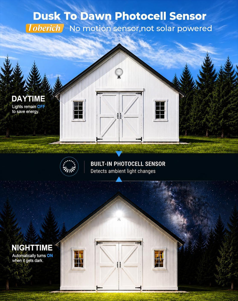 150W LED Barn Light Dusk to Dawn, 20000LM Outdoor Yard Light 6500K | Ultra Bright Security Light, Adjustable Angle