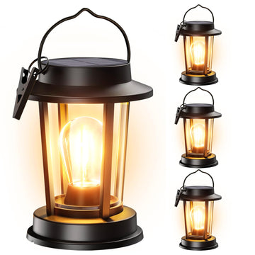Solar Lanterns Outdoor Waterproof, Bright Hanging Solar Lights for Outside