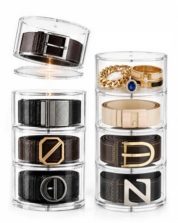 Belt Organizer for Closet, Acrylic Belt Display Storage, Magnetic
